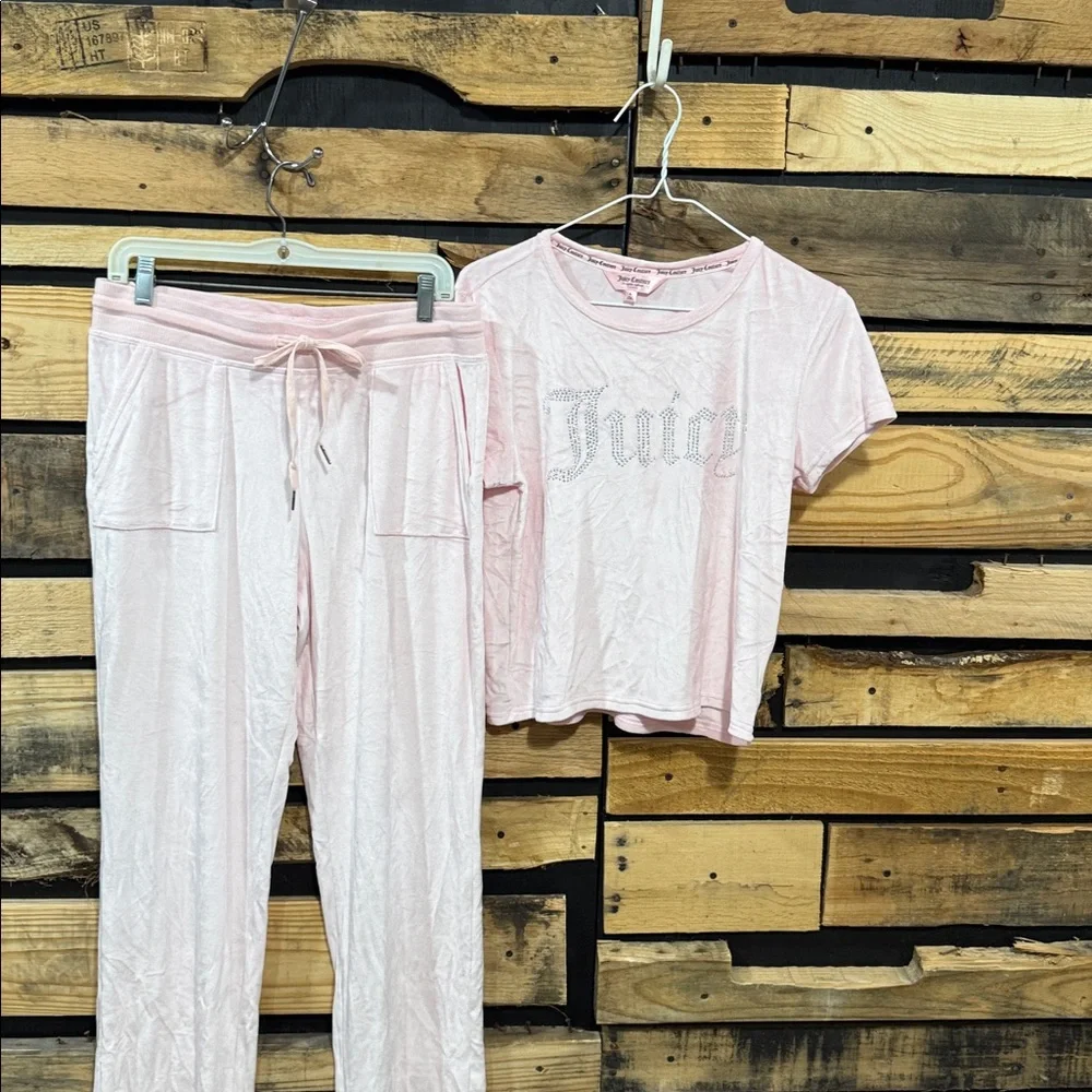 Vintage Y2K‎ Juicy Couture Velour Sleepwear Set Women’s Size Large Loungewear